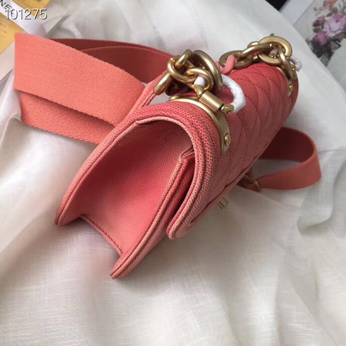 Chanel Caviar Sunset On The Sea Classic Flap Bag AS0061 Pink 2019