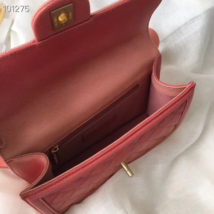 Chanel Caviar Sunset On The Sea Classic Flap Bag AS0061 Pink 2019
