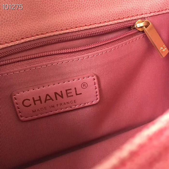 Chanel Caviar Sunset On The Sea Classic Flap Bag AS0061 Pink 2019