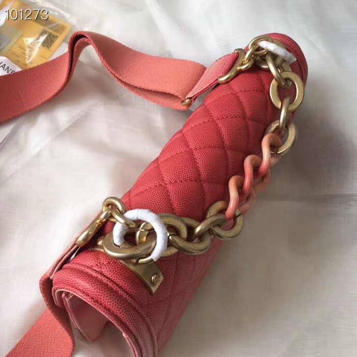 Chanel Caviar Sunset On The Sea Classic Flap Bag AS0062 Pink 2019