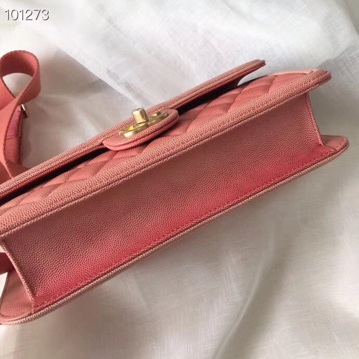 Chanel Caviar Sunset On The Sea Classic Flap Bag AS0062 Pink 2019