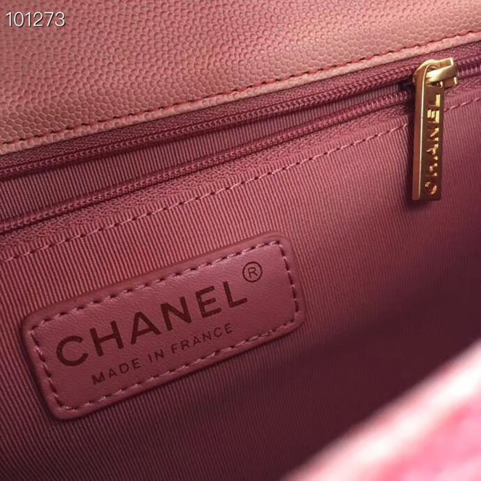Chanel Caviar Sunset On The Sea Classic Flap Bag AS0062 Pink 2019