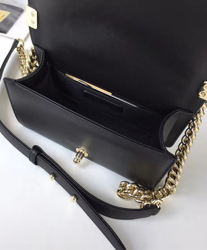 Chanel Calfskin Braid Small Boy Bag A67085 White Navy Blue 2018