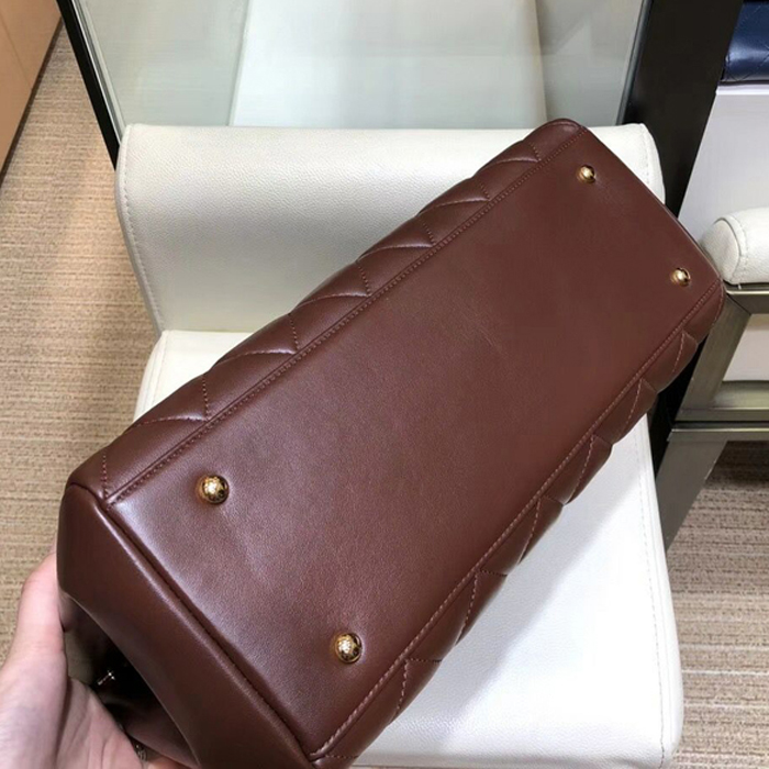 Chanel Grained Calfskin Flap Shoulder Bag A92233 Burgundy 2018