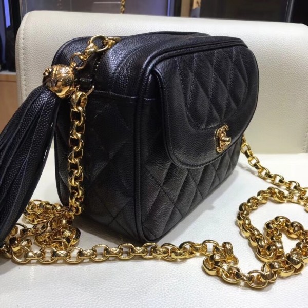 Chanel Grained Calfskin Small Camera Case Bag AS0000 Black 2018