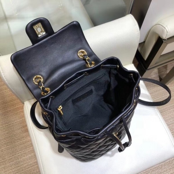 Chanel Lambskin Quilting Small Backpack Black 2019