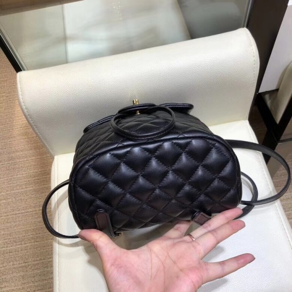 Chanel Lambskin Quilting Small Backpack Black 2019