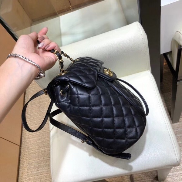 Chanel Lambskin Quilting Small Backpack Black 2019