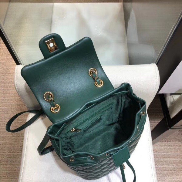 Chanel Lambskin Quilting Small Backpack Green 2019