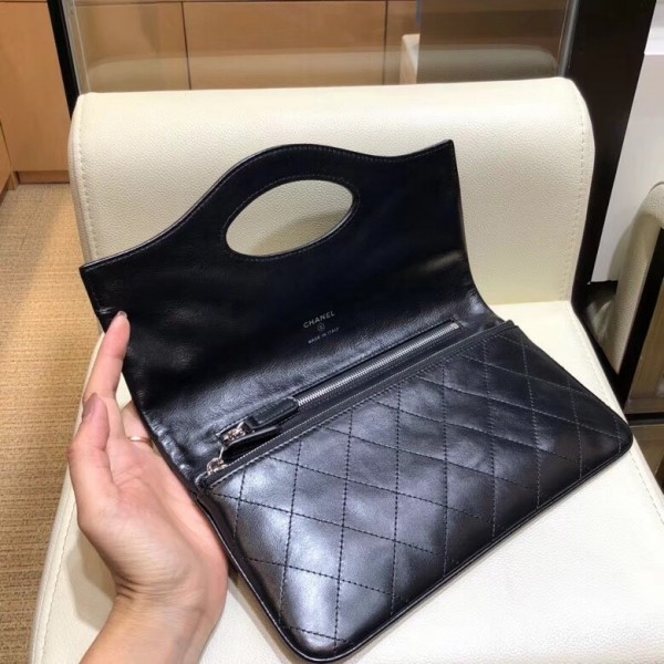 Chanel Calfskin Chanel 31 Pouch Clutch A70520 Black 2019