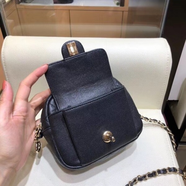 Chanel Grained Calfskin Small Camera Case Bag AS0005 Black 2019