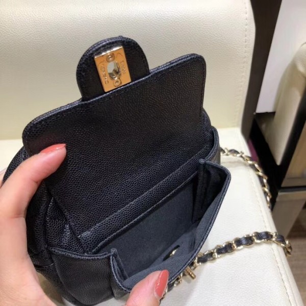 Chanel Grained Calfskin Small Camera Case Bag AS0005 Black 2019