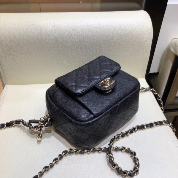 Chanel Grained Calfskin Small Camera Case Bag AS0005 Black 2019