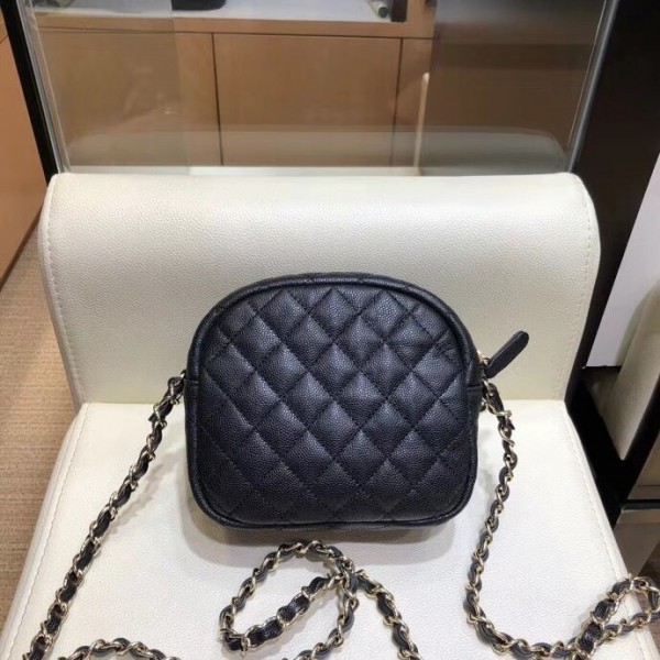 Chanel Grained Calfskin Small Camera Case Bag AS0005 Black 2019