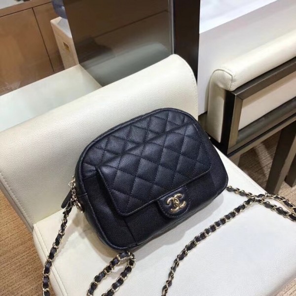 Chanel Grained Calfskin Large Camera Case Bag AS0006 Black 2019
