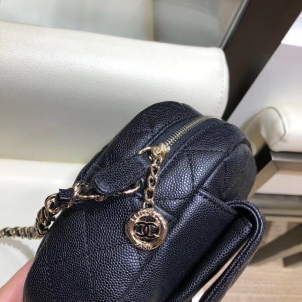 Chanel Grained Calfskin Large Camera Case Bag AS0006 Black 2019
