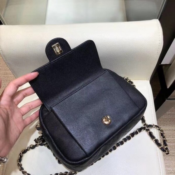 Chanel Grained Calfskin Large Camera Case Bag AS0006 Black 2019