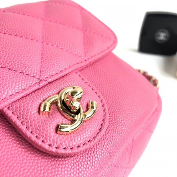 Chanel Grained Calfskin Large Camera Case Bag AS0006 Pink 2019
