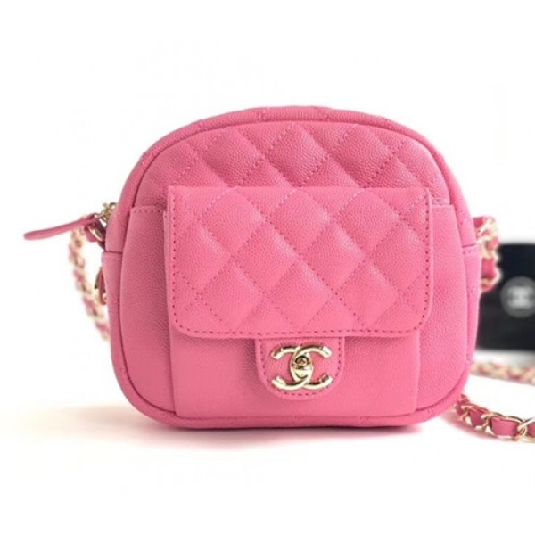 Chanel Grained Calfskin Small Camera Case Bag AS0005 Pink 2019