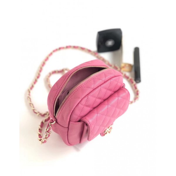 Chanel Grained Calfskin Small Camera Case Bag AS0005 Pink 2019