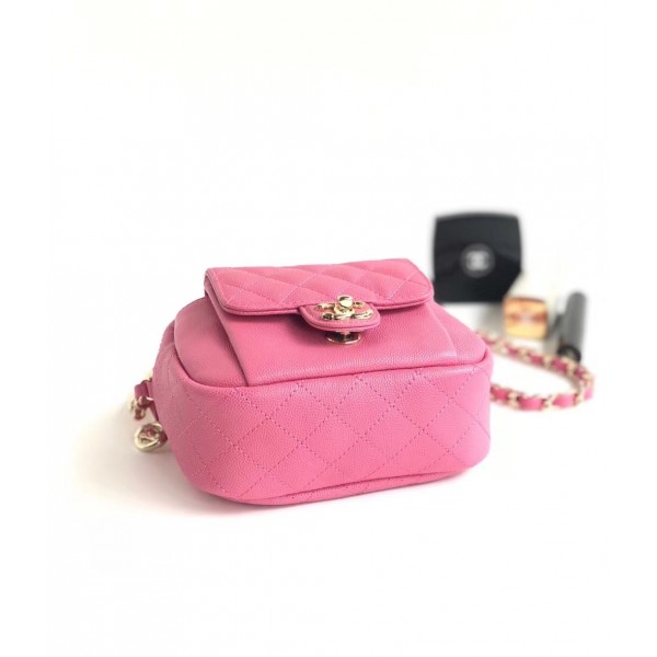 Chanel Grained Calfskin Small Camera Case Bag AS0005 Pink 2019