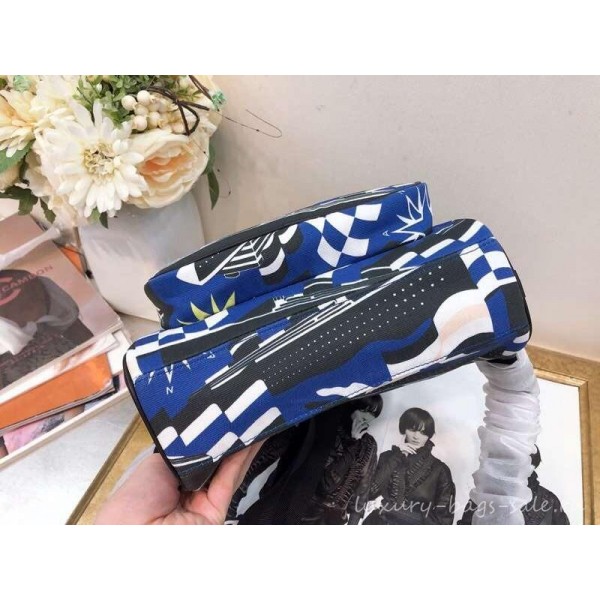 Chanel Printed Backpack Bag AS0102 Blue 2019
