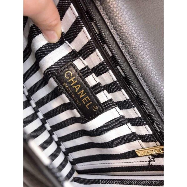 Chanel Chevron Medium Flap Bag AS0025 Black 2019