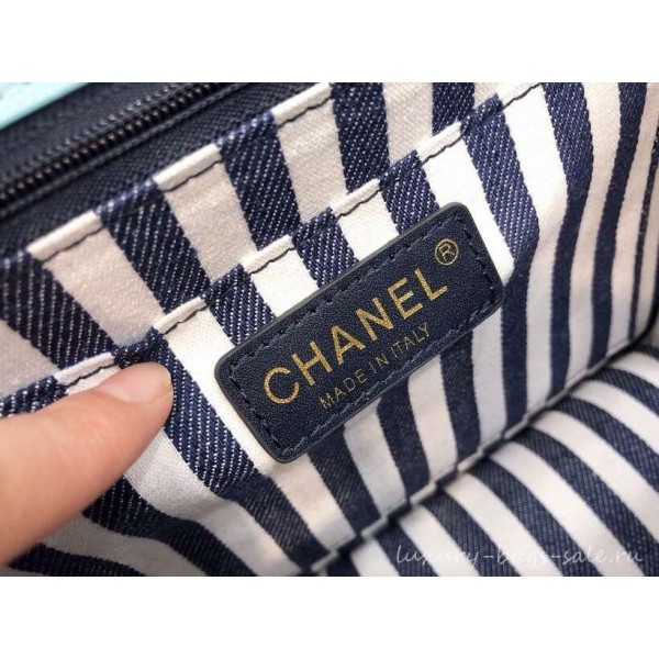 Chanel Chevron Medium Flap Bag AS0025 Light Blue 2019