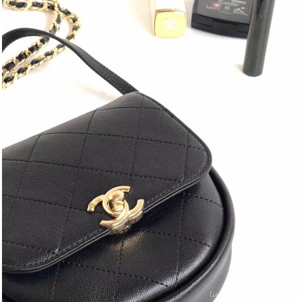 Chanel Casual Trip Messenger Flap Bag AS0143 Black 2019