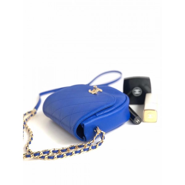 Chanel Casual Trip Messenger Flap Bag AS0143 Blue 2019