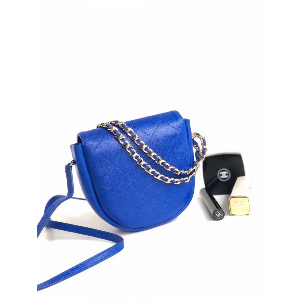 Chanel Casual Trip Messenger Flap Bag AS0143 Blue 2019