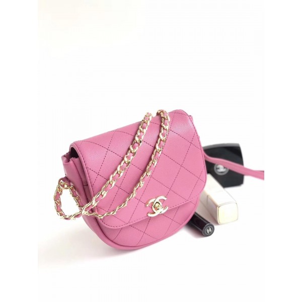 Chanel Casual Trip Messenger Flap Bag AS0143 Pink 2019