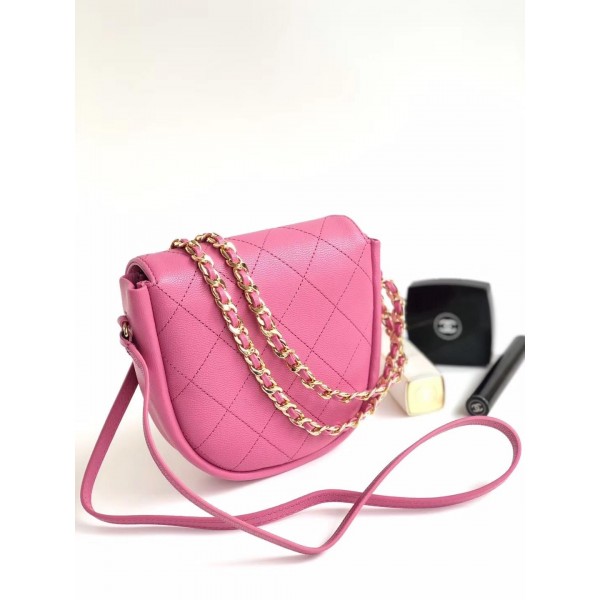 Chanel Casual Trip Messenger Flap Bag AS0143 Pink 2019