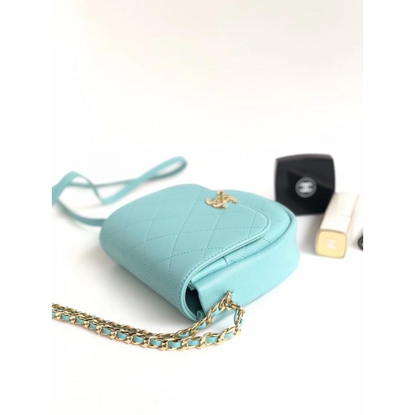 Chanel Casual Trip Messenger Flap Bag AS0143 Light Green 2019