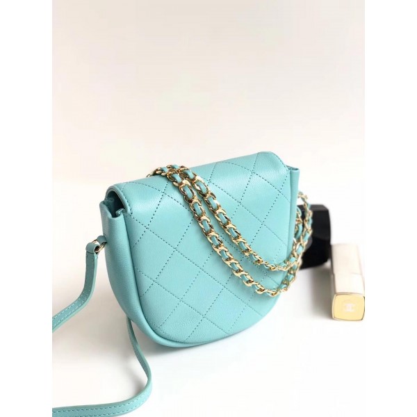 Chanel Casual Trip Messenger Flap Bag AS0143 Light Green 2019