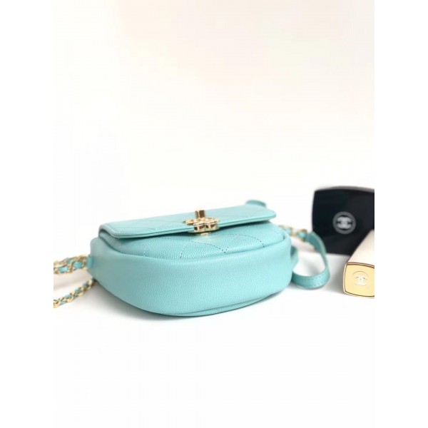 Chanel Casual Trip Messenger Flap Bag AS0143 Light Green 2019