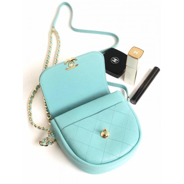 Chanel Casual Trip Messenger Flap Bag AS0143 Light Green 2019