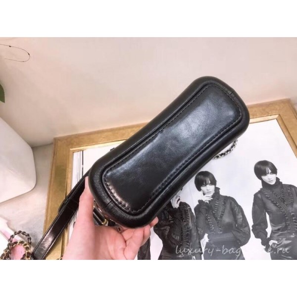 Chanel Sequins Gabrielle Small Hobo Bag A91810 Black/White 2019