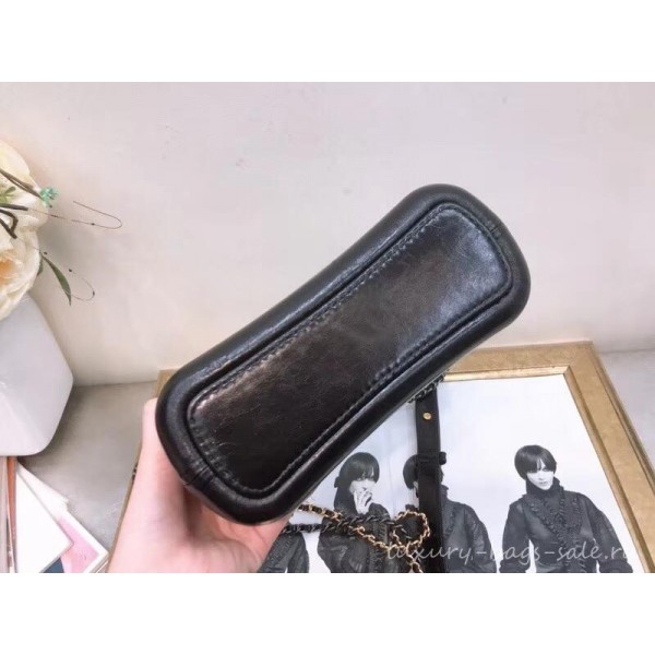 Chanel Sequins Gabrielle Small Hobo Bag A91810 Black/Gold 2019