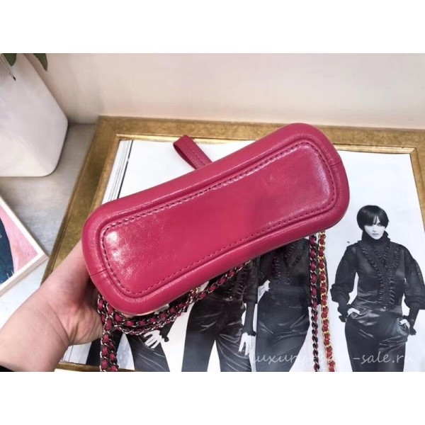 Chanel Sequins Gabrielle Small Hobo Bag A91810 Fuchsia/Orange 2019