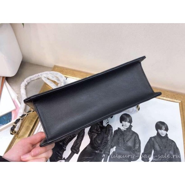 Chanel Chevron Large Flap Bag AS0027 Black 2019