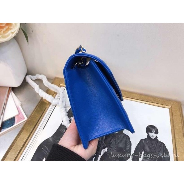 Chanel Chevron Large Flap Bag AS0027 Blue 2019