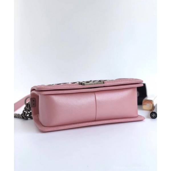 Chanel Braided Medium Boy Flap Bag Pink