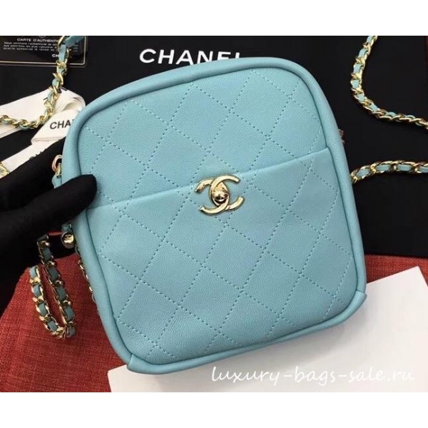 Chanel Casual Trip North/South Camera Case Bag AS0139 Light Green 2019