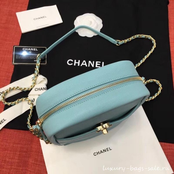 Chanel Casual Trip North/South Camera Case Bag AS0139 Light Green 2019