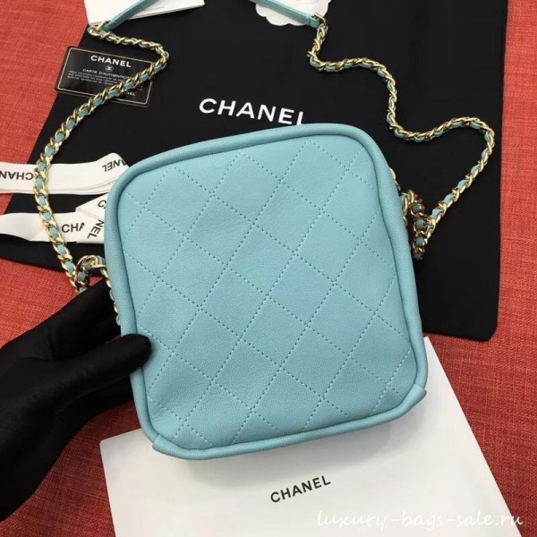 Chanel Casual Trip North/South Camera Case Bag AS0139 Light Green 2019