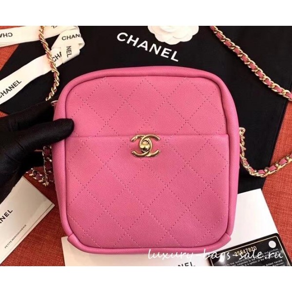 Chanel Casual Trip North/South Camera Case Bag AS0139 Dark Pink 2019