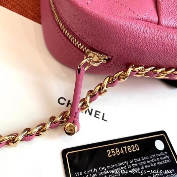 Chanel Casual Trip North/South Camera Case Bag AS0139 Dark Pink 2019