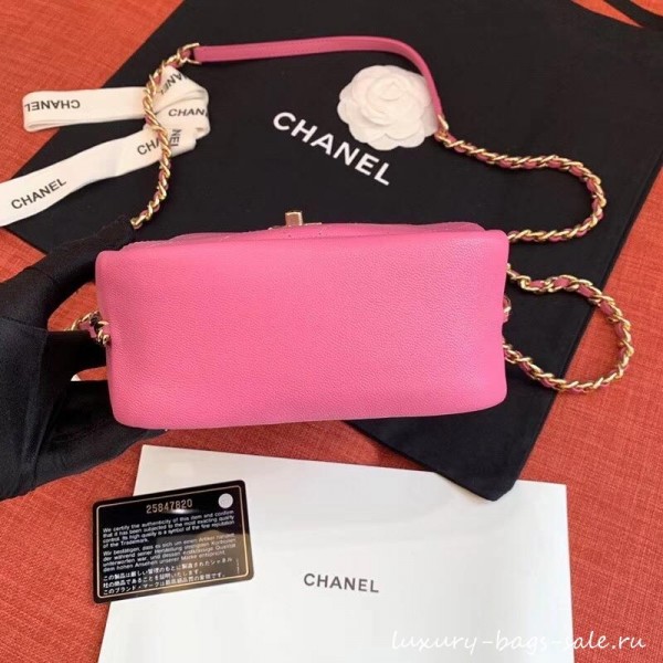 Chanel Casual Trip North/South Camera Case Bag AS0139 Dark Pink 2019