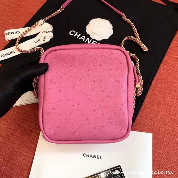 Chanel Casual Trip North/South Camera Case Bag AS0139 Dark Pink 2019